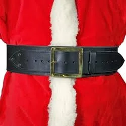 Santa Claus Leather Belt with Square Buckle