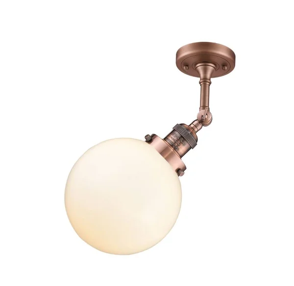 Innovations Lighting 201F-BK-G204-8 Beacon Semi-Flush Mount Matte Black