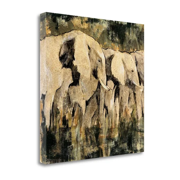 Tangletown Fine Art Heart of The Jungle III by Liz Jardine - Giclee Print on Wrap Canvas, 24x22x24x22