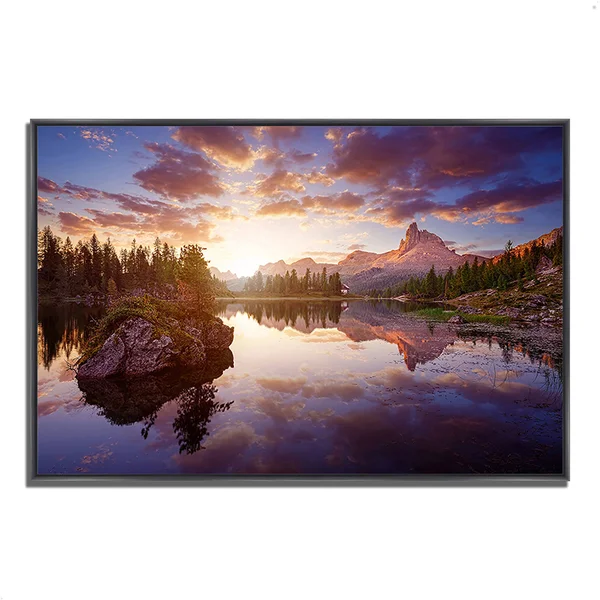 Sunrise on Lago di Federa, 32x22 x 22x22 Fine Art Giclee Print on