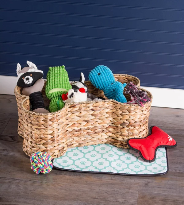 Bone Dry Dii Small Hyacinth Bone Shape Storage Basket - 18x11x7.5, Pet