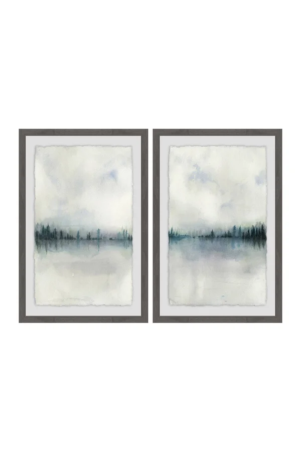 Marmont Hill Cloudy Lake Diptych - 30 inch x 40 inch
