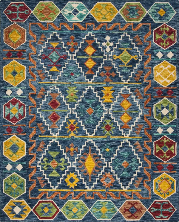 Safavieh Aspen APN501A 4&0x22 x 6&0x22 Navy, Gold Area Rug