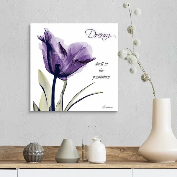 Tulip Dream X-Ray Photography, Canvas Wall Art, 16x16, Great Big Canvas