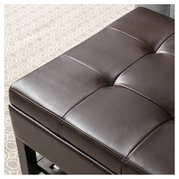 Christopher Knight Home Miriam Wood Rectangle Storage Ottoman Bench - Espresso
