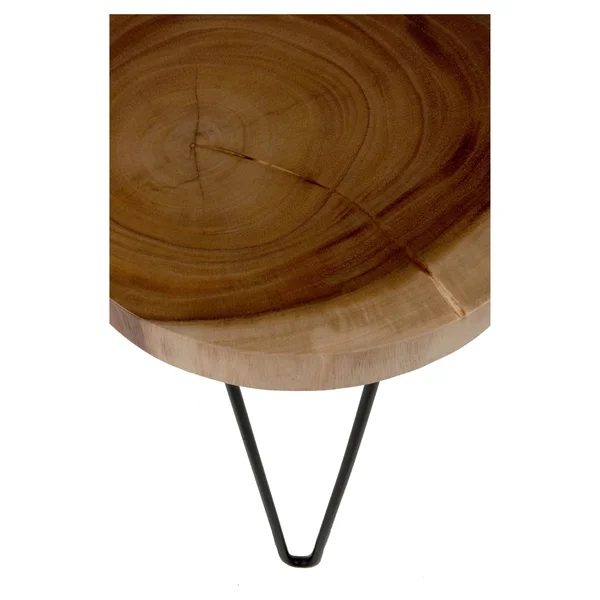 East at Main &s Laredo Teakwood Round Accent Table - Brown