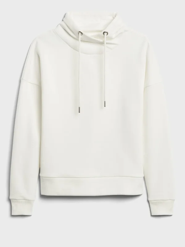 Banana Republic Women's Funnel-Neck Sweatshirt Almond Beige Size Xxs