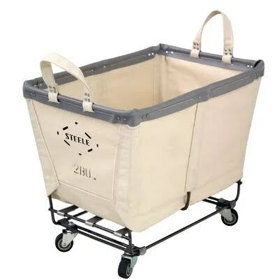 Laundry Basket Steele Canvas Color: Beige/Gray - Casters Diameter: 2x22