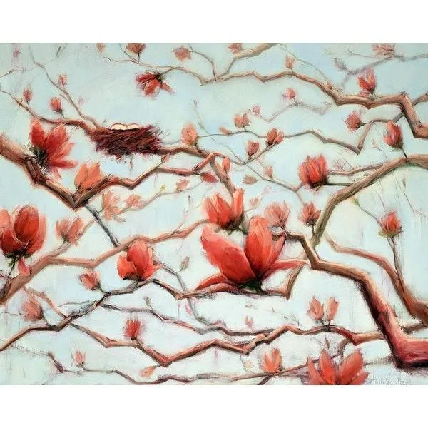 Easy Art Prints Holly Van Hart's 'Possibilities in Full Bloom' Premium Canvas Art - 16 x 20 - Brazilian Barnwood Frame