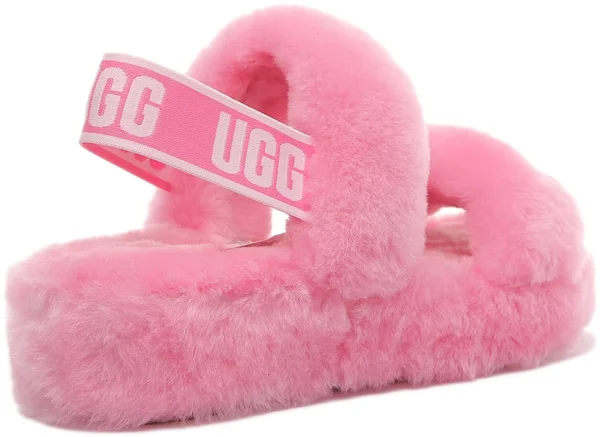 Ugg Women's Oh Yeah Sheepskin Slippers in Sachet Pink, Size 9
