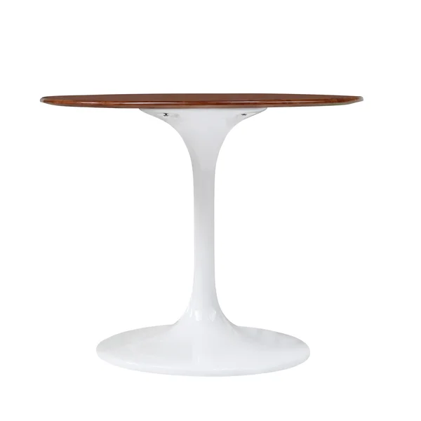 Fine Mod Imports Flower Table Wood Top 30 Inches, Walnut