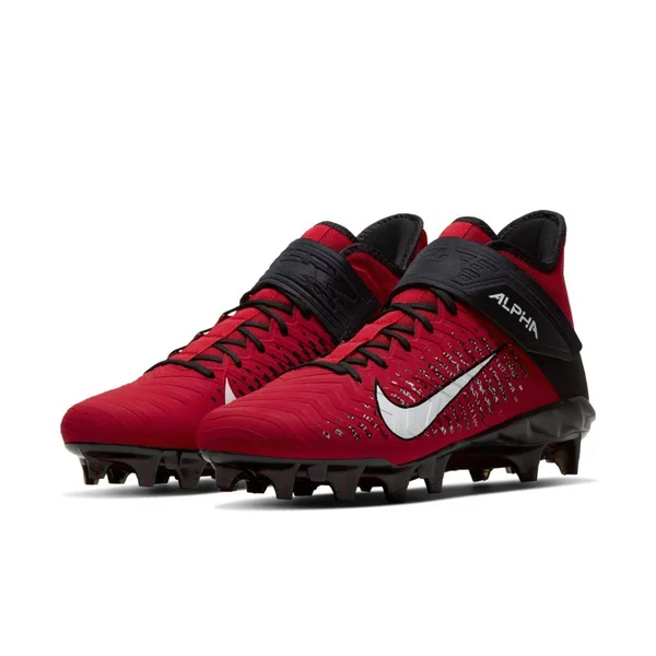 Nike Men's Alpha Menace Pro 2 Mid Football Cleats - Red
