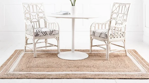 Unique Loom Gujarat Braided Jute Rug, Natural/Ivory (2& 0 x 3& 0)