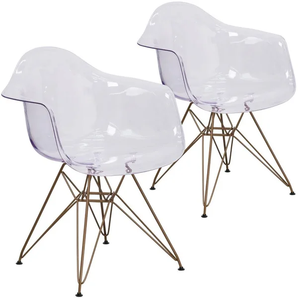 Carnegy Avenue Clear Ghost Chairs (Set of 2)