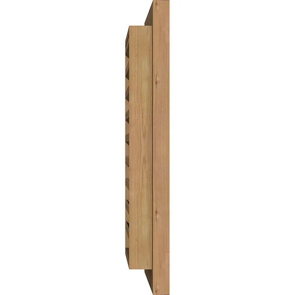Ekena Millwork GVWVE20X2400RFUWR 20x22W x 24x22H Vertical Gable Vent (25x22W x 29x22H Frame Size): Unfinished - Functional, Rough