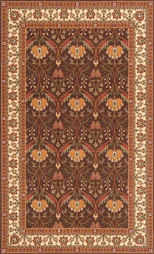 Momeni Persian Garden Rug Cocoa 8& Runner