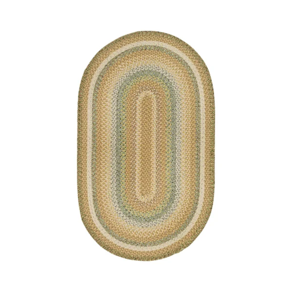 Safavieh Braided Tan/Multi 8 ft. x 8 ft. Round Area Rug