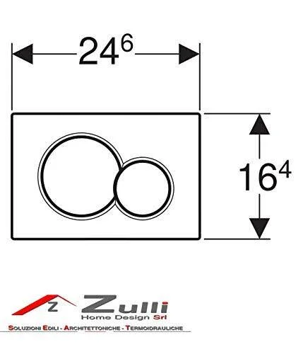 Geberit 115.770 Sigma 01 Dual-Flush Actuator PLATE, Matte Chrome