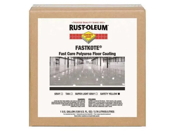 Rust-Oleum High Gloss Polyurea Floor Coating, Safety Yellow, 1 gal. 277498