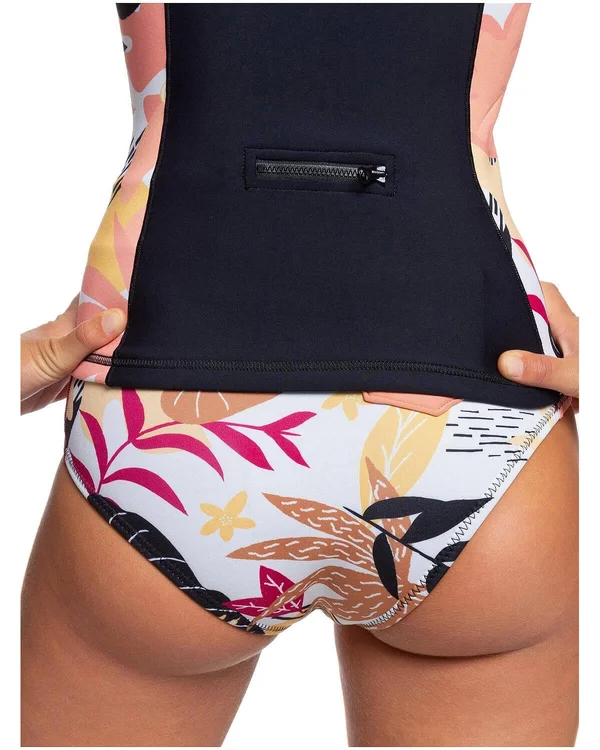 Roxy 1.0 Popsurf FZ LS Jkt B-L - Black/Terra Cotta, 8