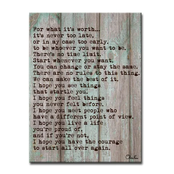 Ready2HangArt F Scott Fitzgerald - Courage Canvas Wall Art