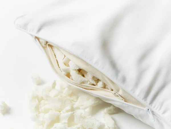 Coyuchi Organic Shredded Latex Pillow, Alpine White, Queen