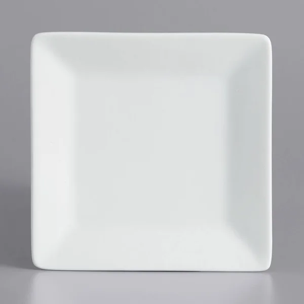 International Tableware SP-5 Slope 5x22 Square Bright White Wide Rim Porcelain Plate - 36/Case
