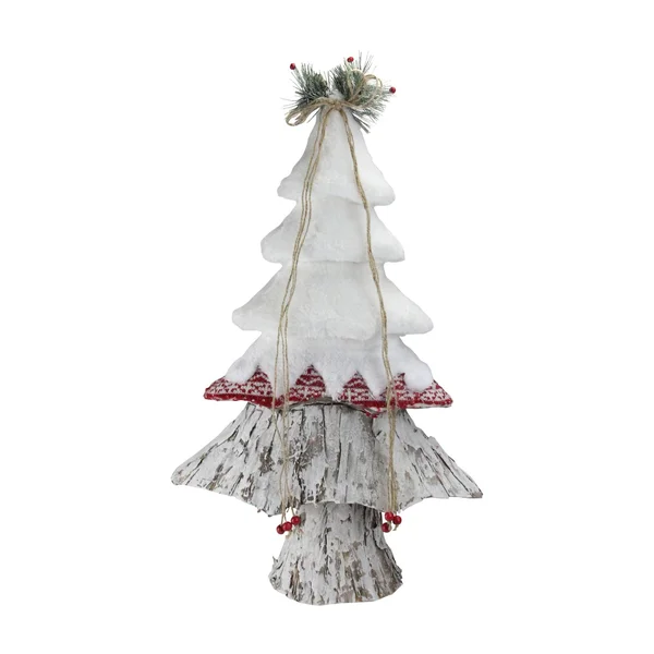 Northlight 22x22 Retro Christmas White, Red and Brown Christmas Tree Decoration