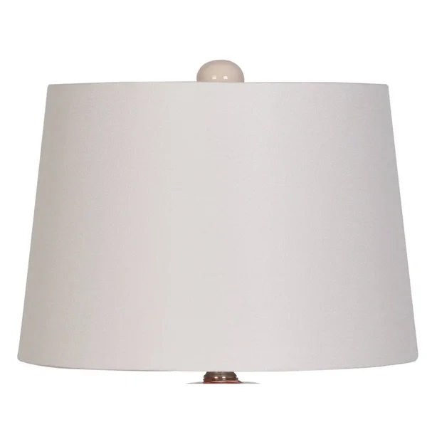 Ceramic Table Lamp with Shade On/Off CFL Bulb Included