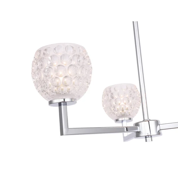 Woodbridge Lighting 21013CHR Elise 3-Light Chandelier Mercury Crystal Square