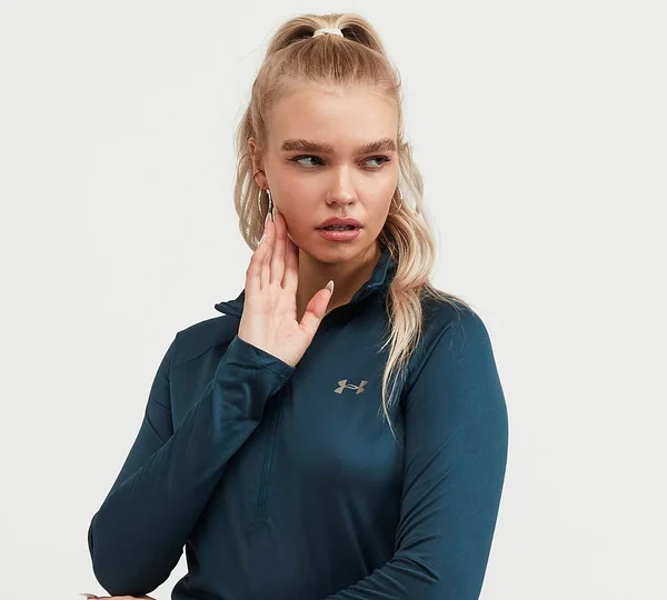 Under Armour Women's Tech Zip - Blue - LG
