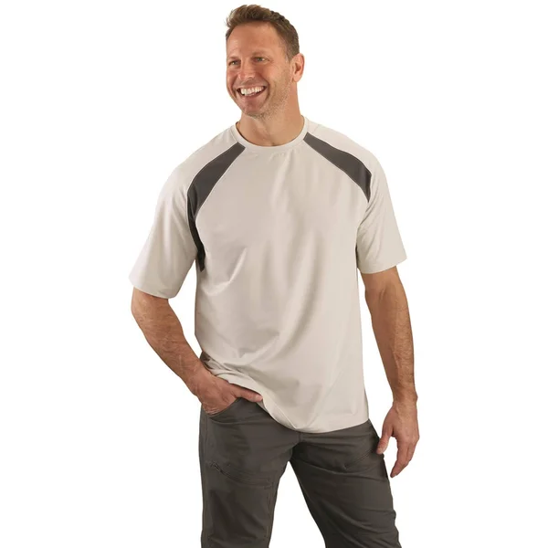 Guide Gear Men's Performance Cooling Short Sleeve Shirt, Male, Medium, Wave Camo Indigo Blue