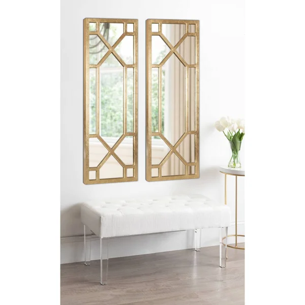 Kate and Laurel Vanderford Decorative Wall Mirror - 18x47 - Gold