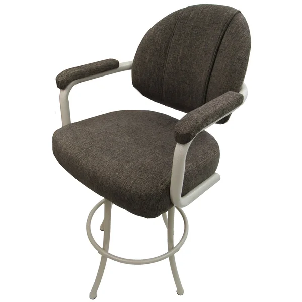 Tobias Designs 26x22 Fabric Swivel Counter Stool in Sanora Brown and Beige - m70BS26_sb_be