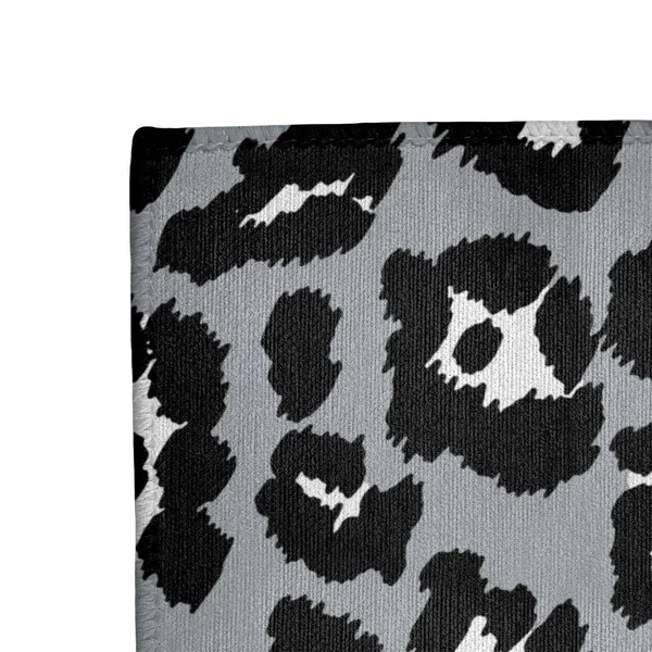 Oakland Football Leopard Print Area Rug - Silver/White/Black - 8' x 10'