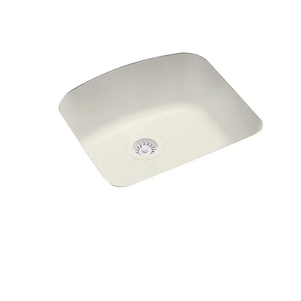 Swan US-2021-018 Solid Surface Undermount Single Bowl Kitchen Sink - Bisque