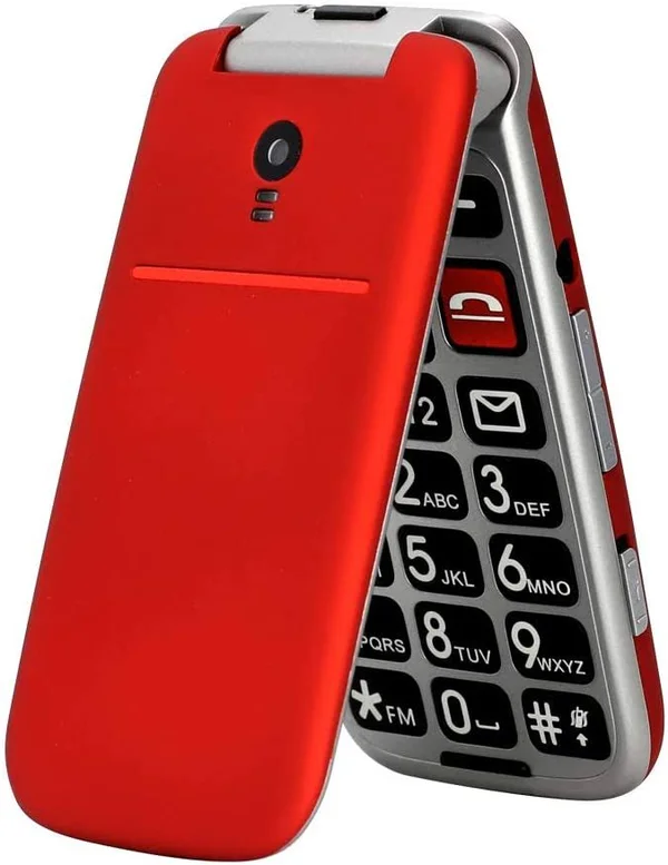 artfone CF241A Big Button Mobile Phone for Elderly, Senior Flip Mobile Phone Dual SIM Unlocked Card with 2.4x22 Large Screen, S