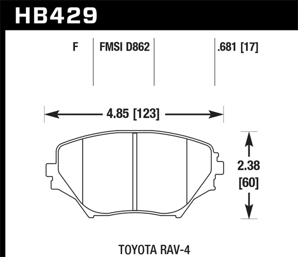 Hawk HPS Performance Brake Pads - HB429F-681