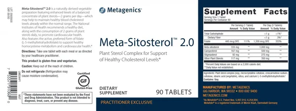 Metagenics - Meta-Sitosterol 2.0 - 90 Tablets