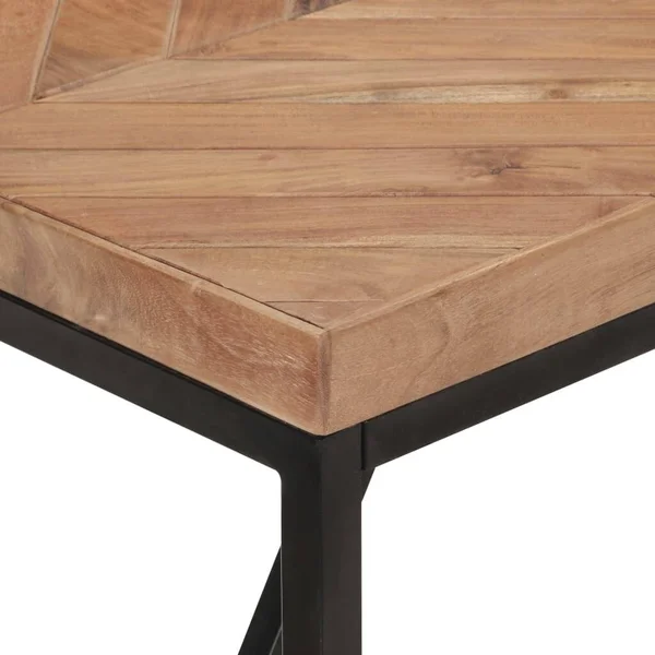 vidaXL Dining Table 63x22x27.6x22x29.9x22 Solid Acacia and Mango Wood