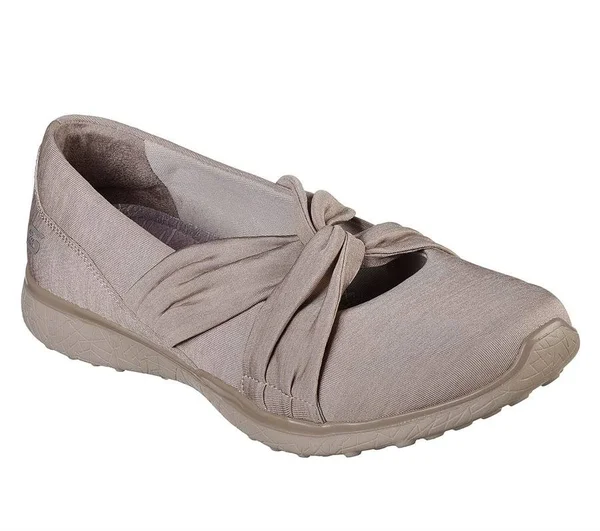Skechers Microburst Womens Sneakers Slip-On, Size 7 Medium, Beige