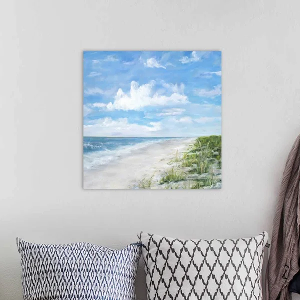 Day at The Beach Square, Canvas Wall Art, 20x20, Great Big Canvas