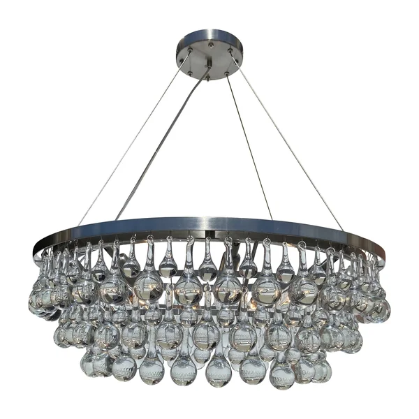 Celeste 8 Light Chandelier, Brushed Nickel Finish, with Wires