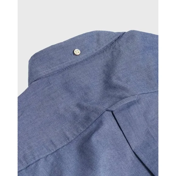 Gant Short Sleeved Oxford Shirt Blue
