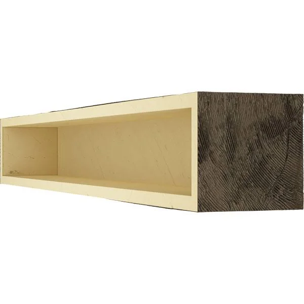Ekena Millwork MANUKP04X04X72ZW 4x22H x 4x22D x 72x22W Knotty Pine Faux Wood Fireplace Mantel, Premium Walnut