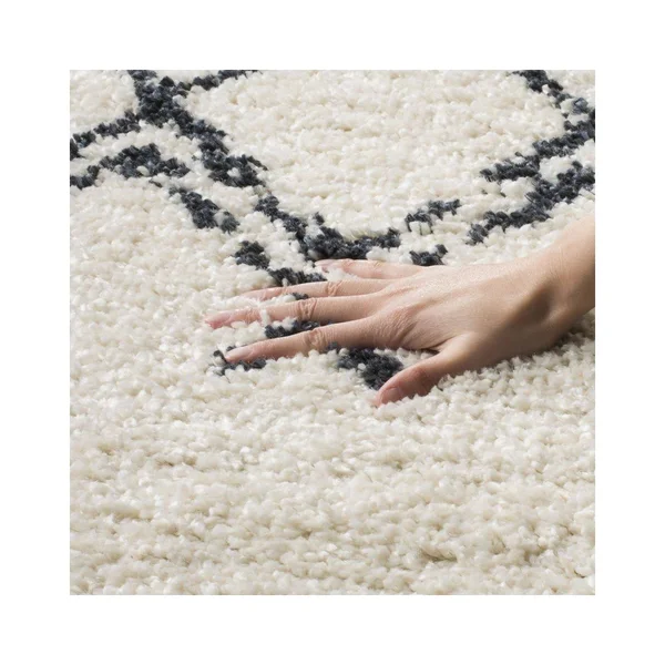 Safavieh Berber Shag Rug Collection BER164D - Cream, Navy - 10& x 14&