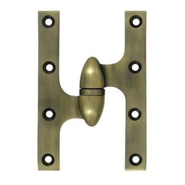 Deltana OK6040B5-L 6x22 x 4x22 HINGE, Antique Brass