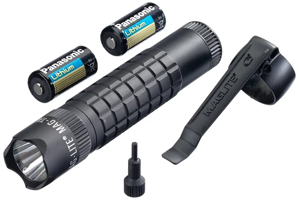 Maglite Mag-Tac LED 2-Cell CR123 Flashlight - Crowned-Bezel - Matte Bla