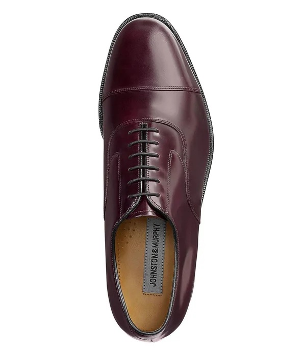 Men's Johnston & Murphy Melton Cap Toe Oxford, Size: 8.5, Red