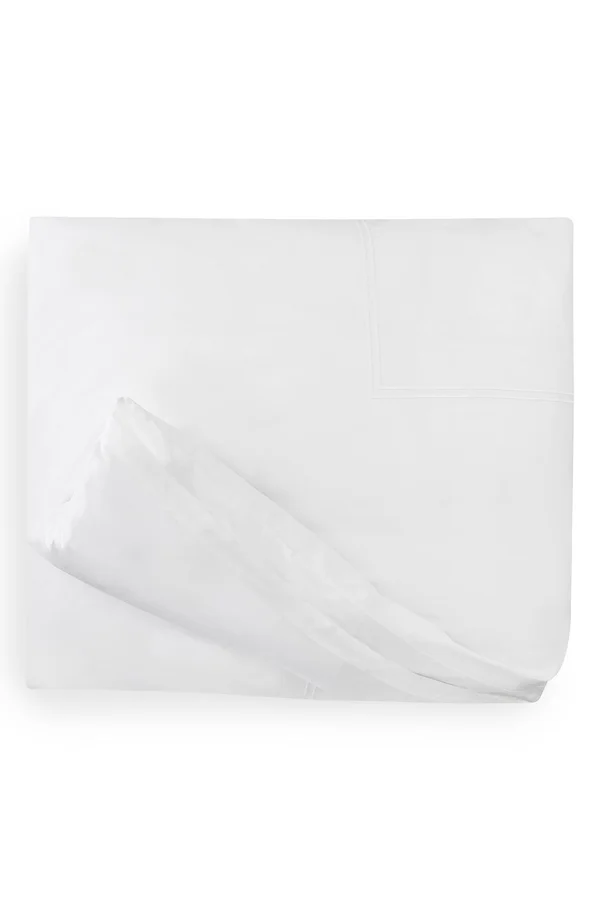 Sferra Grande Hotel Duvet COVER - Twin - White/White